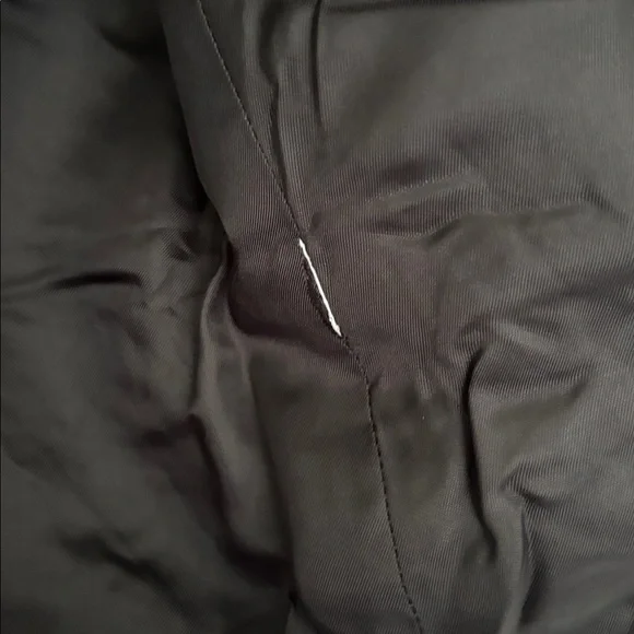 Zara black tweed like jacket with crystal like buttons. Has shoulder pads. - Picture 4 of 8